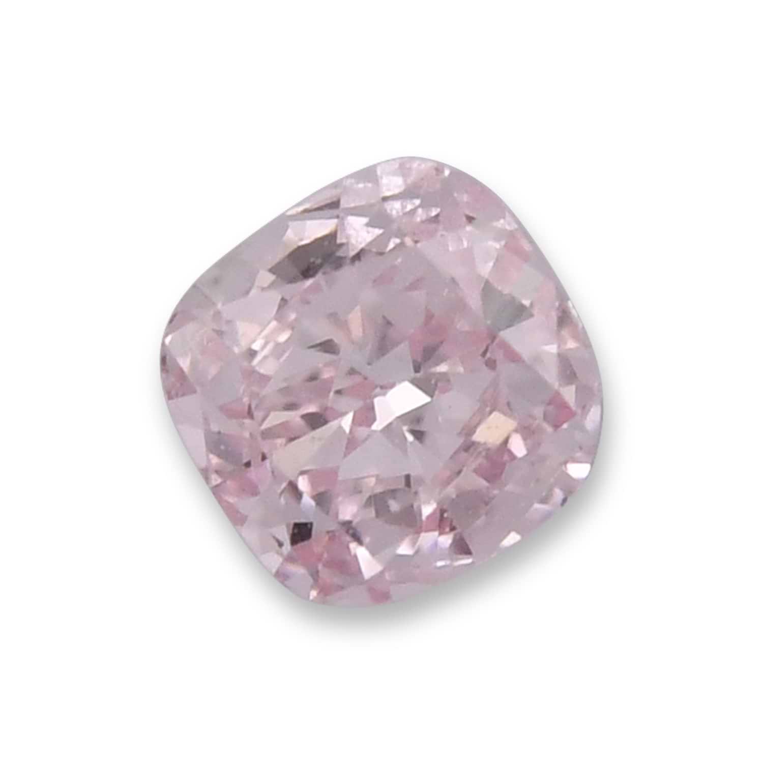 0.17 Carat Fancy Purplish Pink Cushion Diamond VVS1 GIA