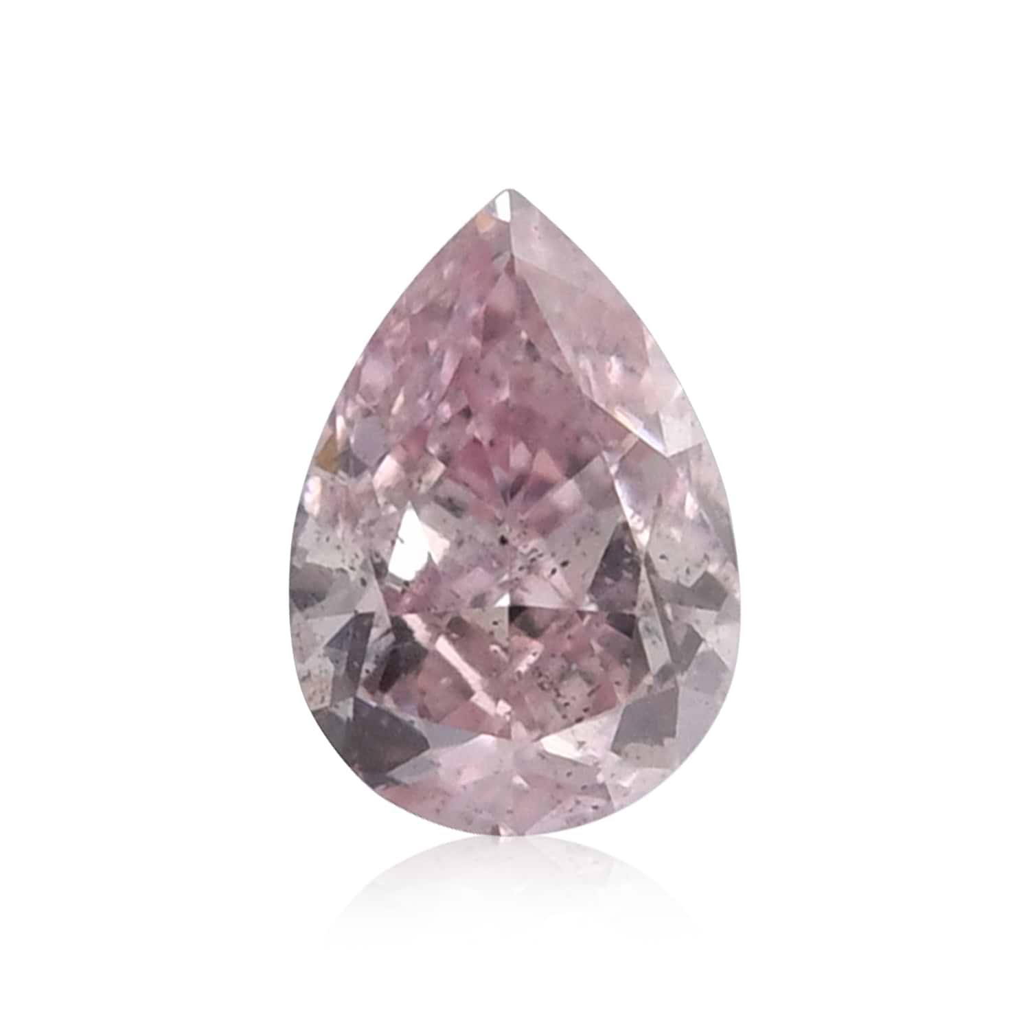 0.17 Carat Fancy Pink Pear Diamond SI2 GIA