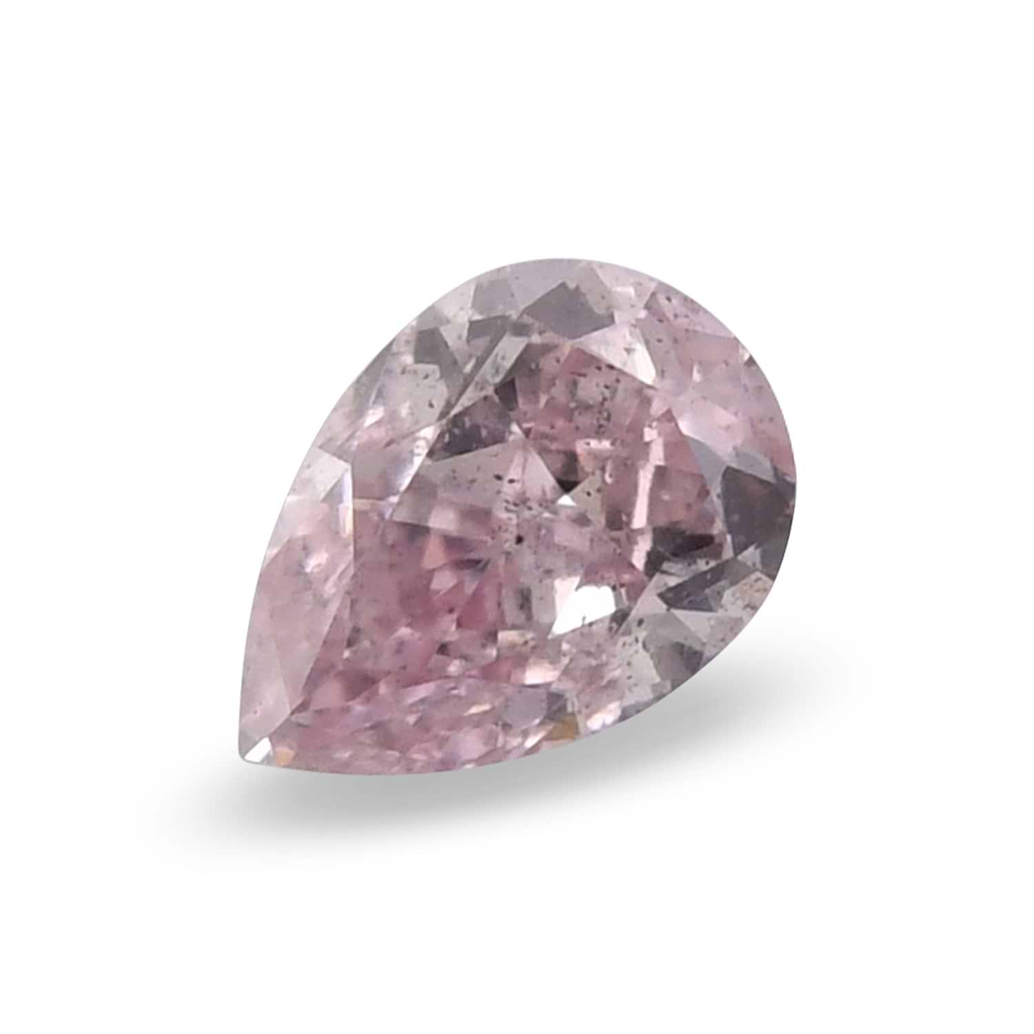 0.17 Carat Fancy Pink Pear Diamond SI2 GIA