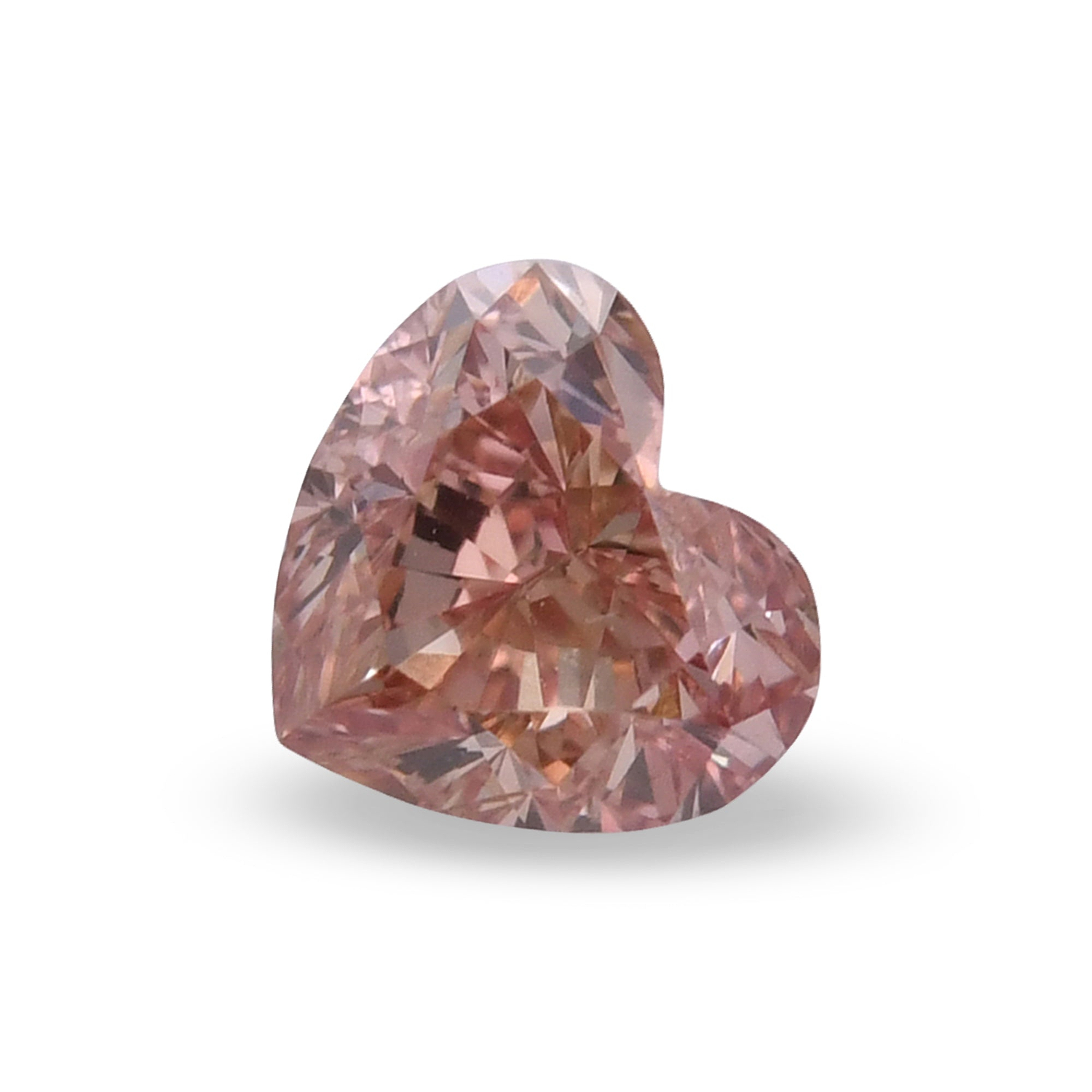 0.37 Carat Fancy Brown Pink HEART Diamond VS2 GIA
