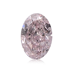 0.51 Carat Light Pink Oval Diamond SI2 GIA