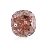 0.20 Carat Fancy Brownish Orangy Pink Cushion Diamond VS2 GIA