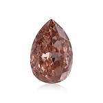 0.16 Carat Fancy Brownish Orangy Pink Pear Diamond VS2 GIA