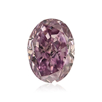 0.54 Carat Fancy Brownish Purple Pink Oval Diamond SI2 GIA