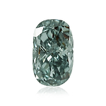 0.45 Carat Fancy  Grayish Bluish Green Cushion Diamond (I1) GIA