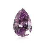 0.15 Carat Fancy Brownish Purple Pink Pear Diamond (I2) GIA