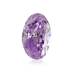 0.13 Carat Fancy Intense Pink Purple Oval Diamond (I3) GIA