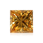 0.10 Carat Fancy Vivid Orange Yellow Princess Diamond (VS2) GIA