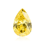 0.32 Carat Fancy Vivid Yellow Pear Diamond (SI1) GIA