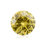 0.25 Carat Fancy Intense Yellow Round Brillant Diamond (VS2) GIA