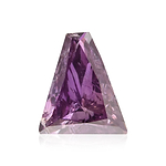0.39 Carat Fancy Deep Pink Purple Trapezoid Diamond I1 GIA