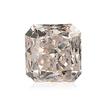 0.70 Carat Fancy Pinkish Brown Radiant Diamond SI2 GIA