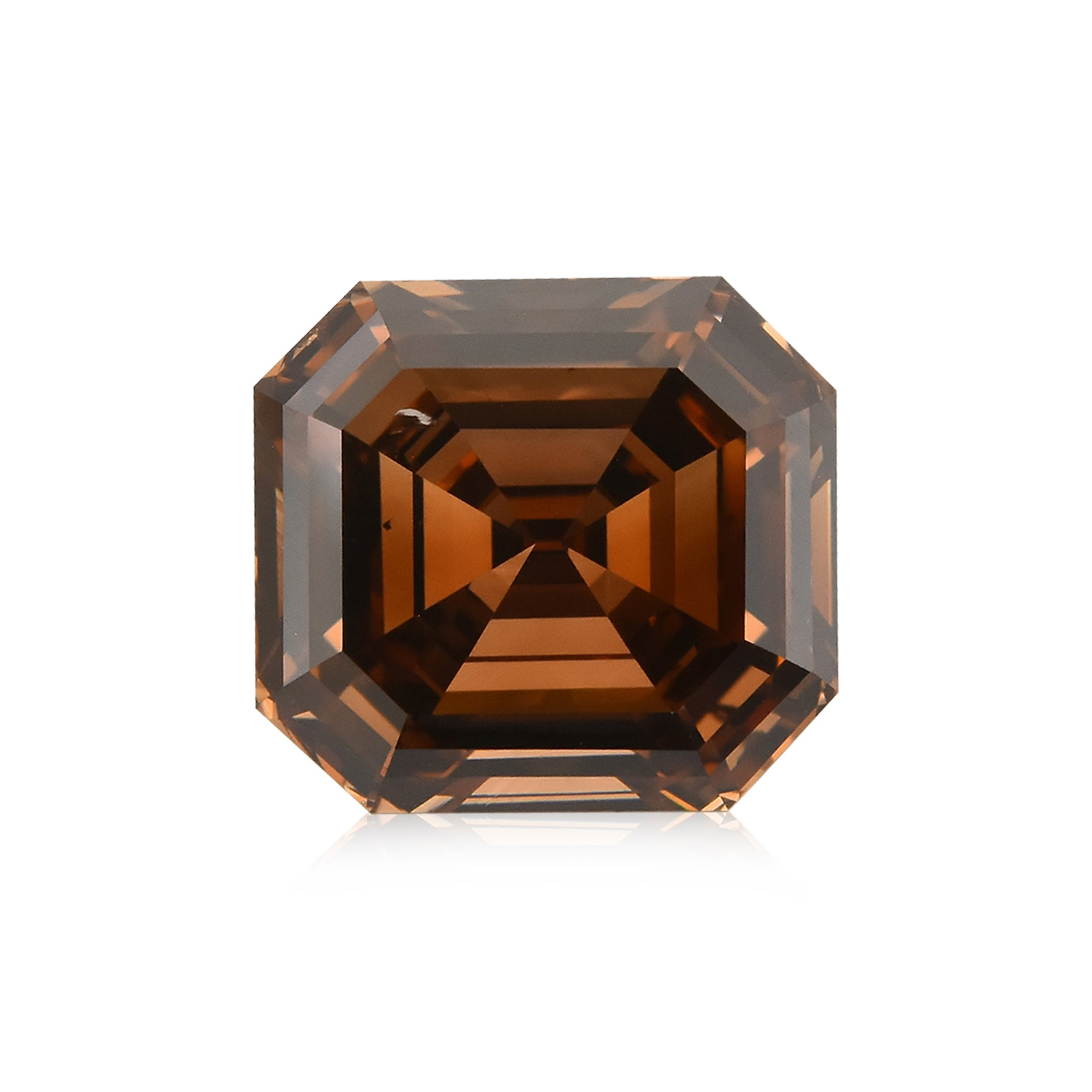 3.04 Carat Fancy Dark Orange Brown Emerald Diamond SI1 GIA