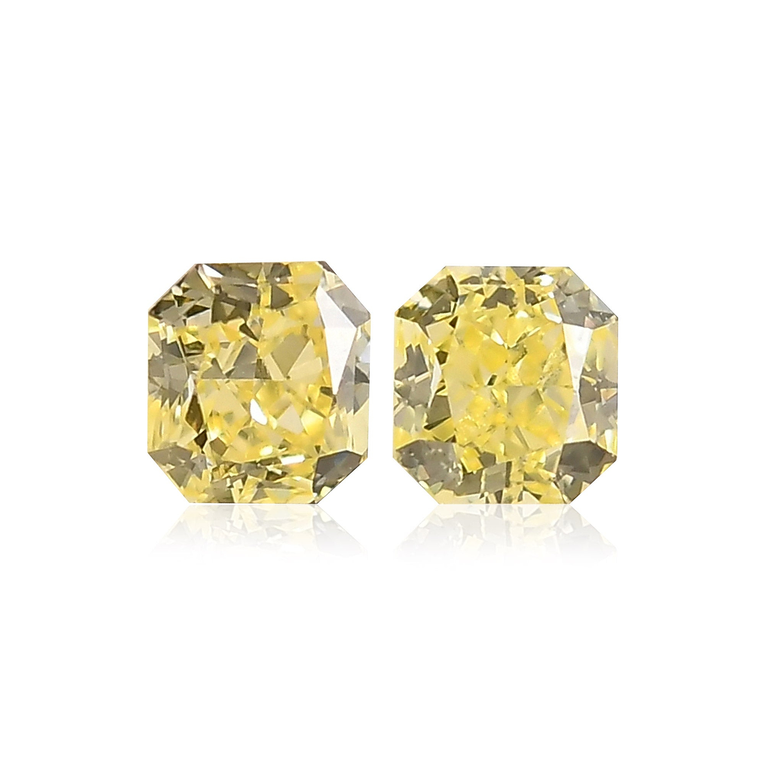0.43 Carat Fancy Yellow Radiant Diamonds (VS2)