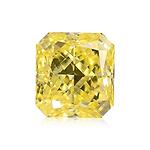 0.50 Carat Fancy Intense Yellow Radiant Diamond VS1 GIA