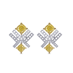 LEGACY - Fancy Yellow Cushion Diamond Earrings