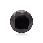 1.38 Carat Fancy Black Round Brillant Diamond  GIA