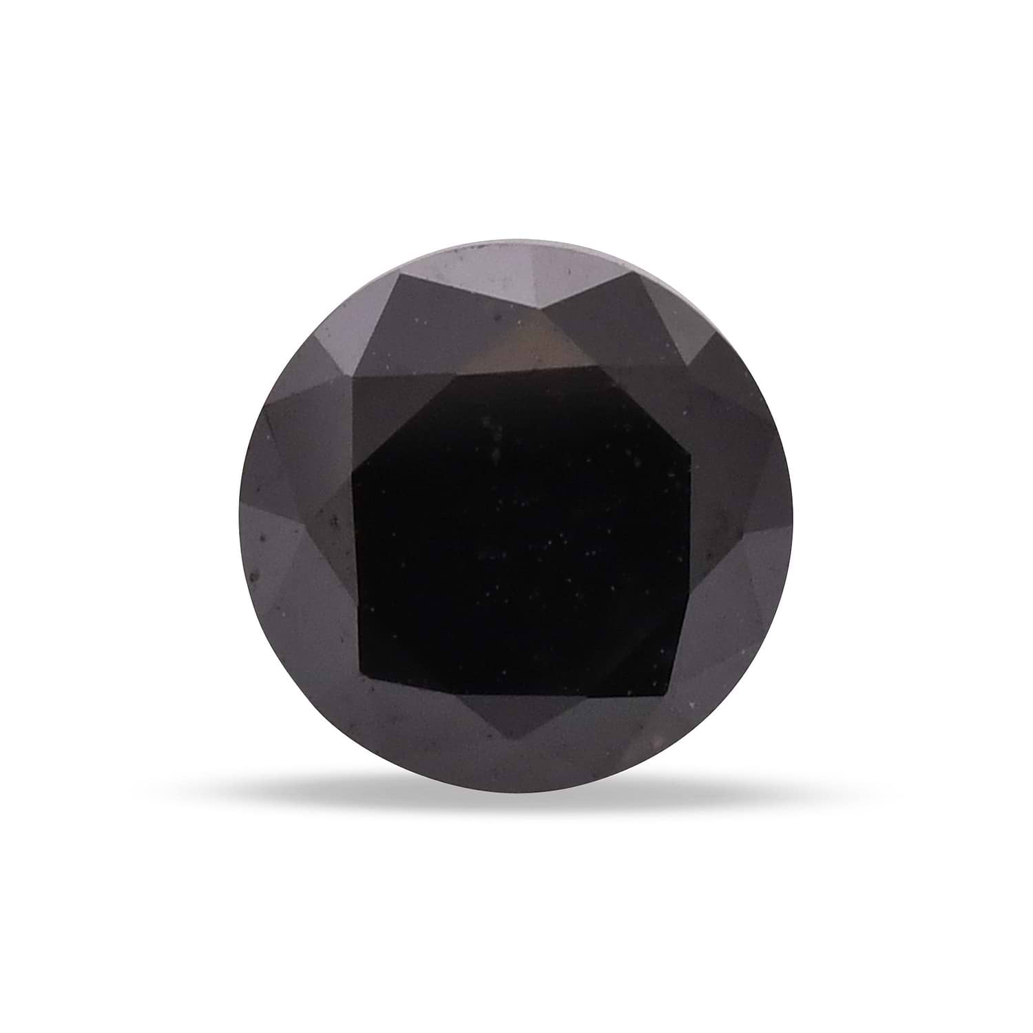 1.38 Carat Fancy Black Round Brilliant Diamond GIA