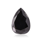 1.34 Carat Fancy Black Pear Diamond  GIA