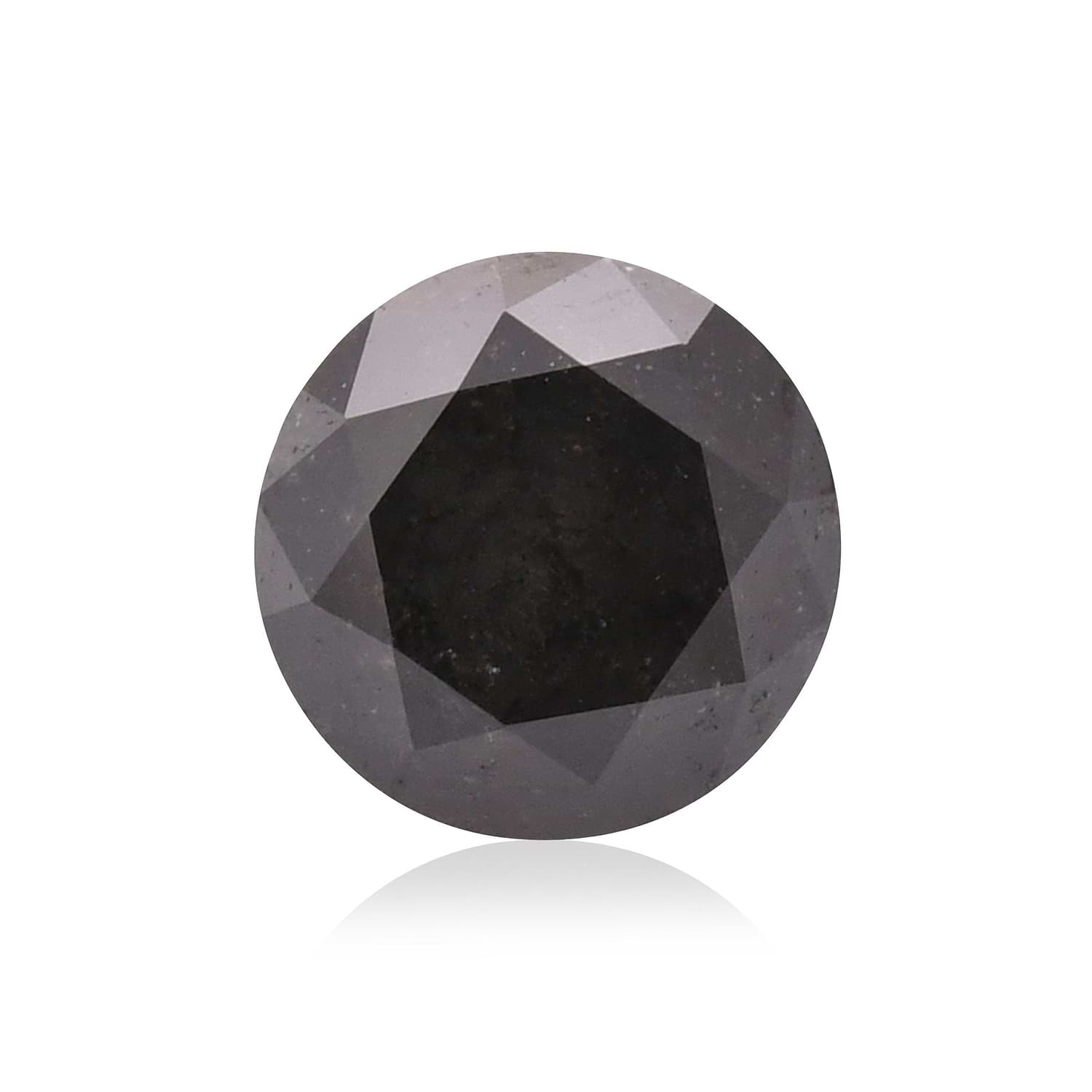1.27 Carat Fancy Black Round Brilliant Diamond GIA