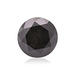 1.27 Carat Fancy Black Round Brillant Diamond  GIA
