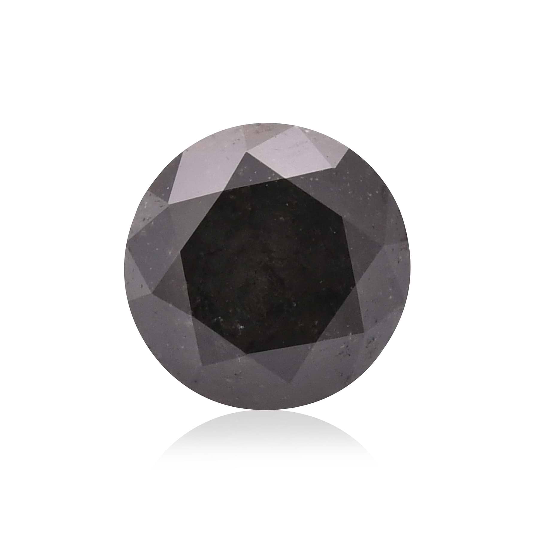1.27 Carat Fancy Black Round Brilliant Diamond  GIA