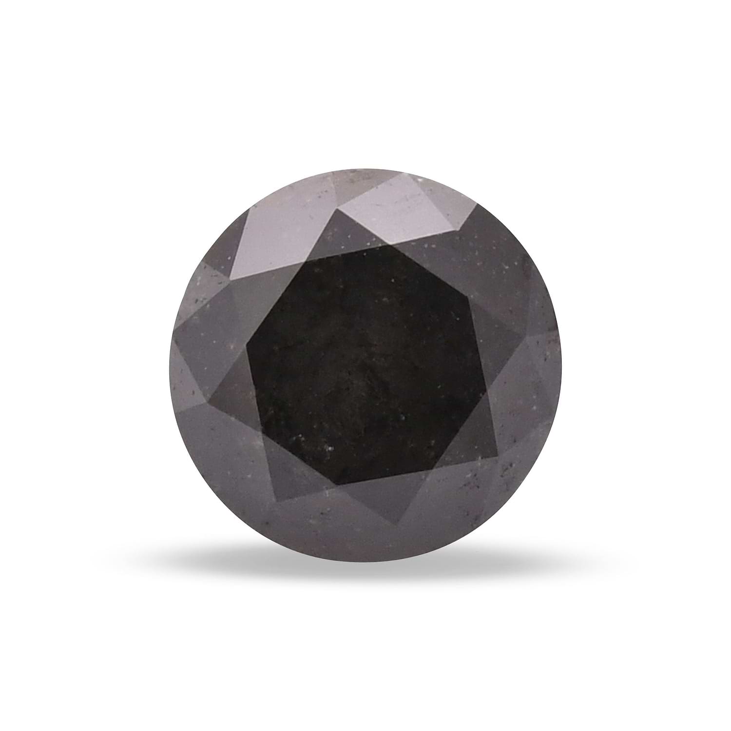 1.27 Carat Fancy Black Round Brilliant Diamond GIA