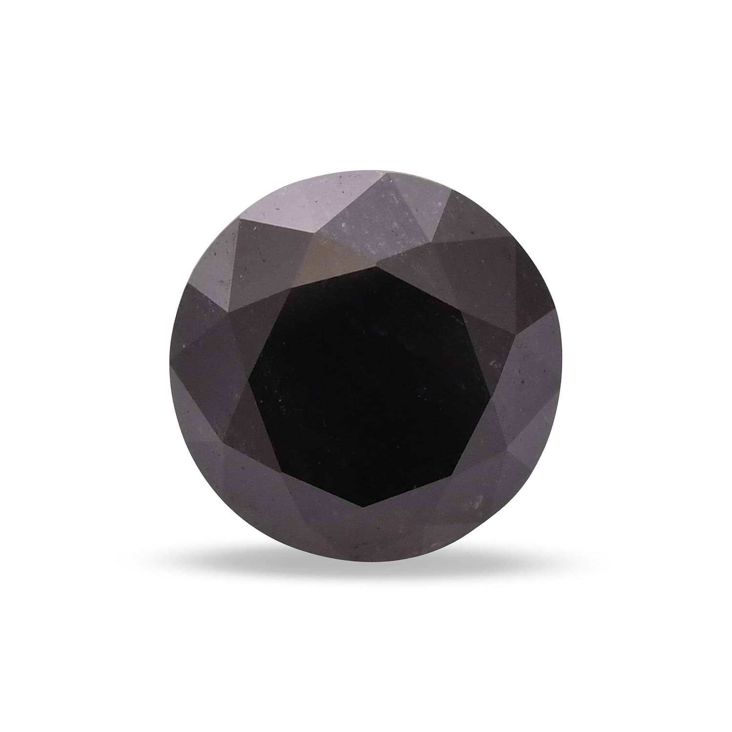 1.72 Carat Fancy Black Round Brilliant Diamond GIA
