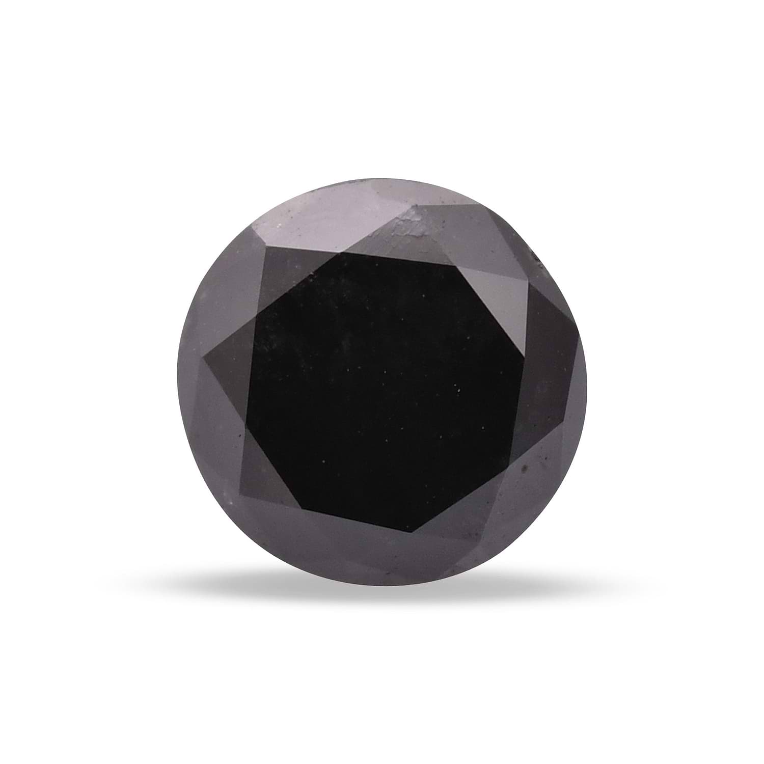 1.86 Carat Fancy Black Round Brilliant Diamond GIA