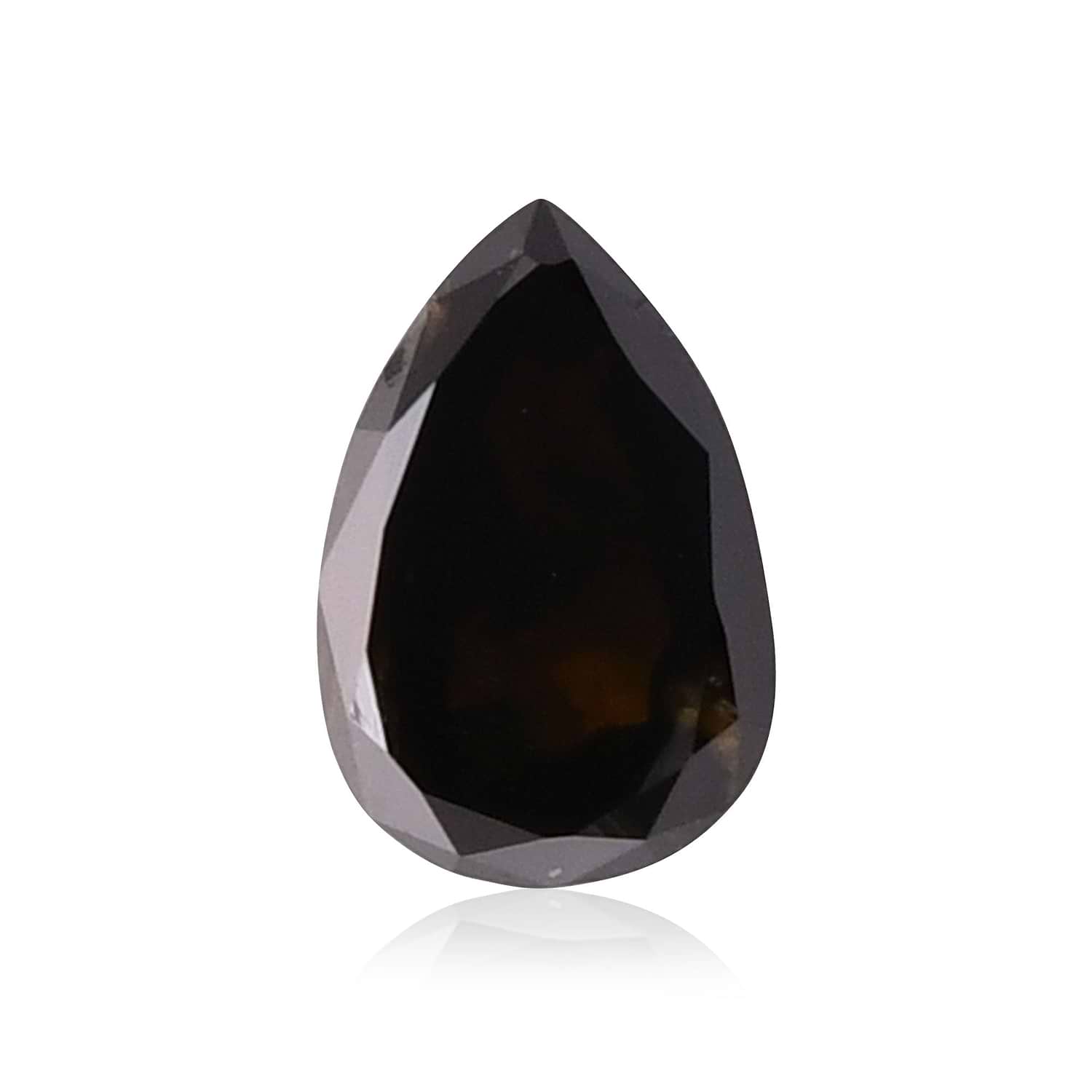 1.06 Carat Fancy Black Pear Diamond GIA