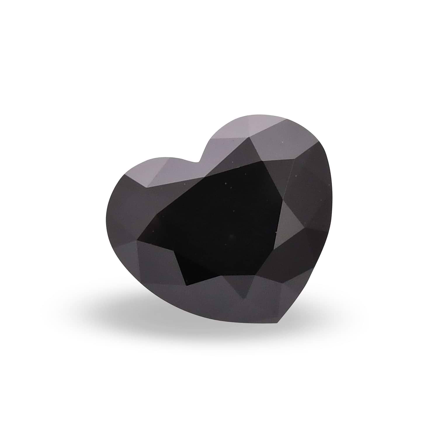 1.24 Carat Fancy Black HEART Diamond GIA