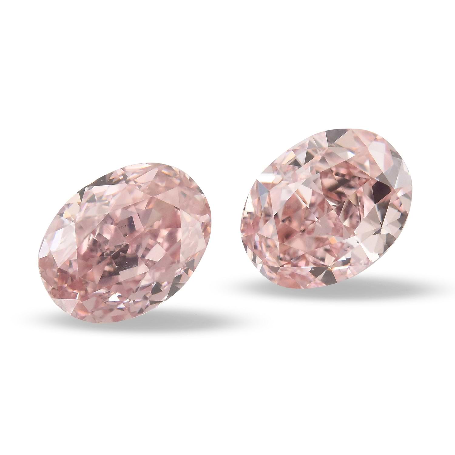1.08 Carat Fancy Pink Oval Diamonds VS1