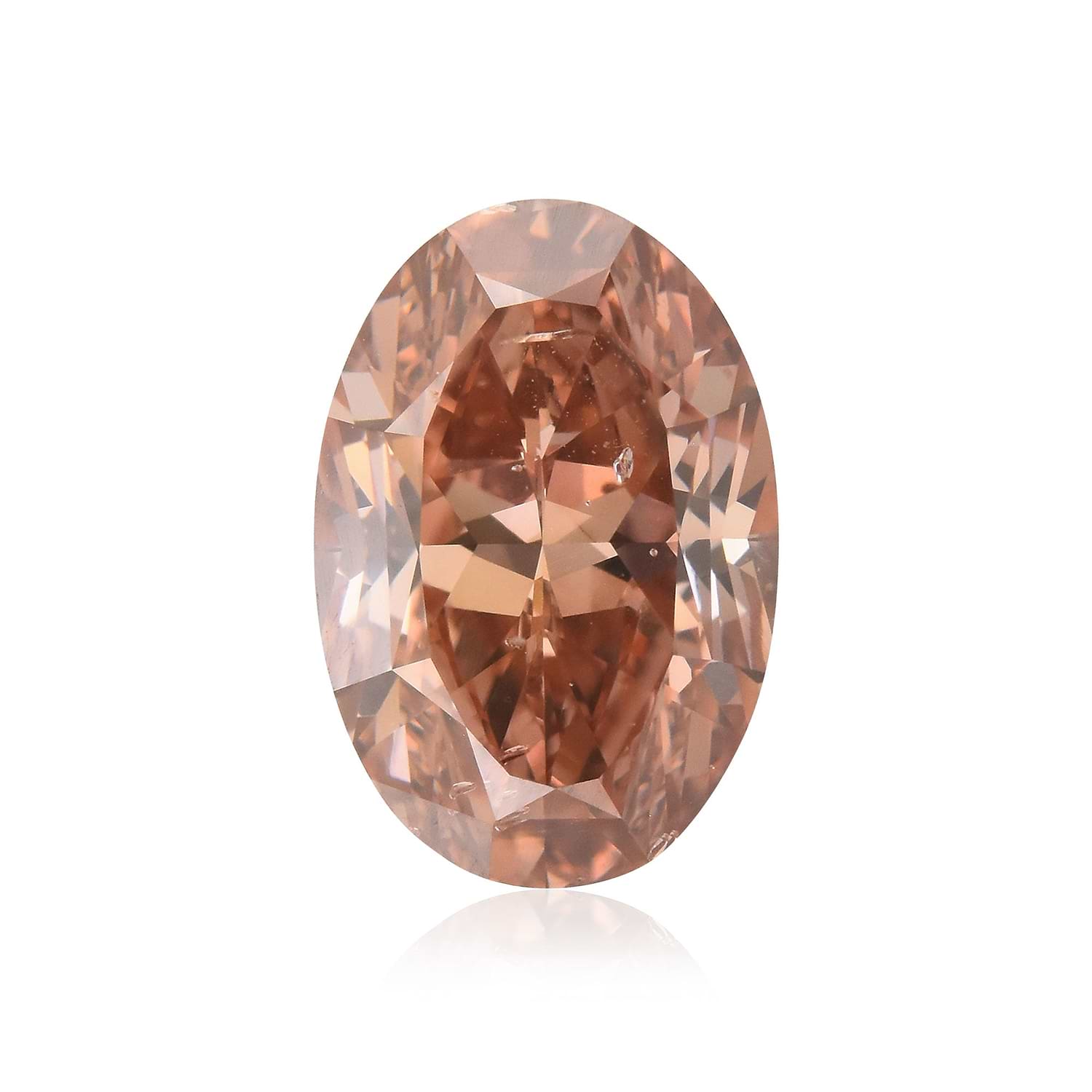 2.07 Carat Fancy Deep Brown Pink Oval Diamond SI2 GIA