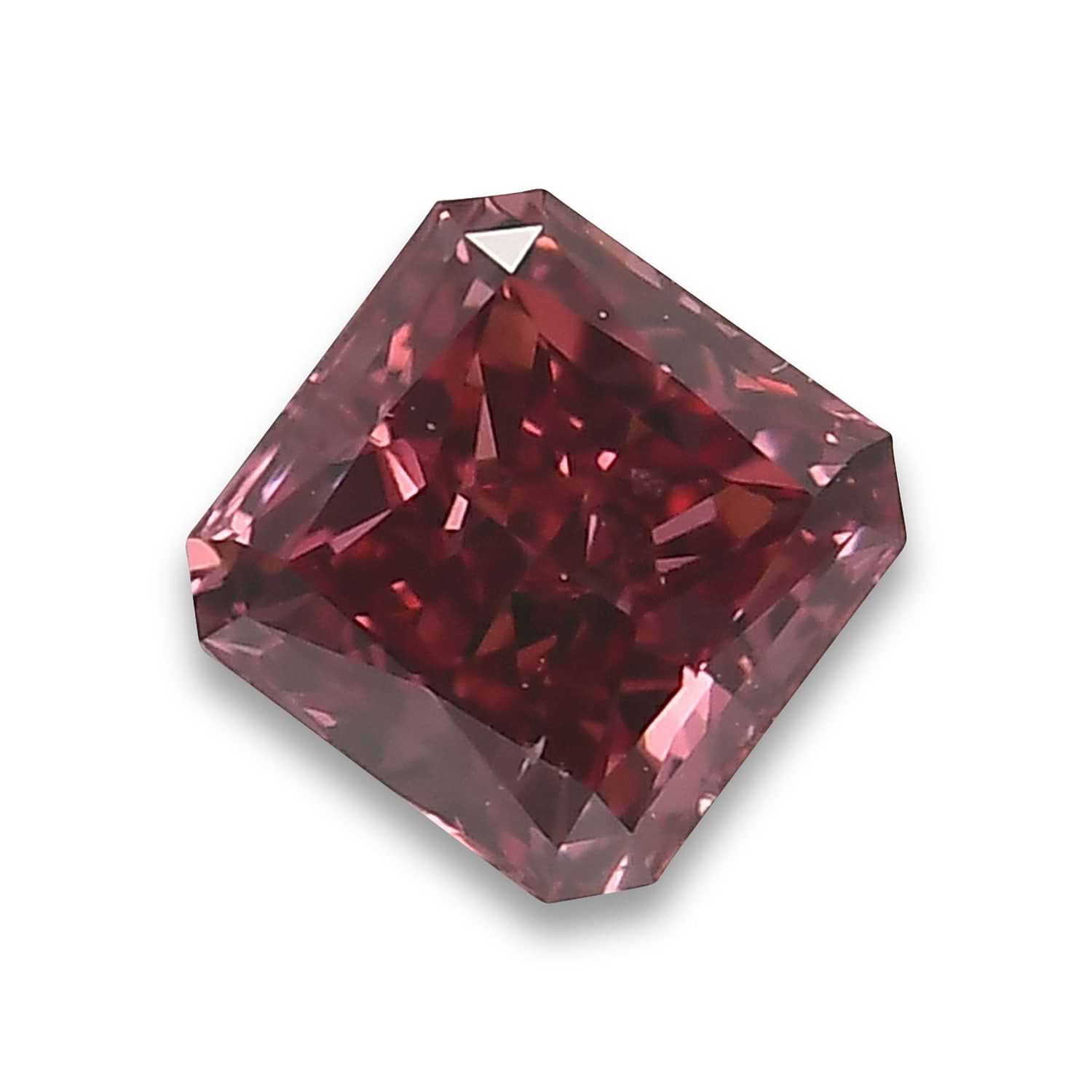0.53 Carat Fancy Red Radiant Diamond VS2 GIA