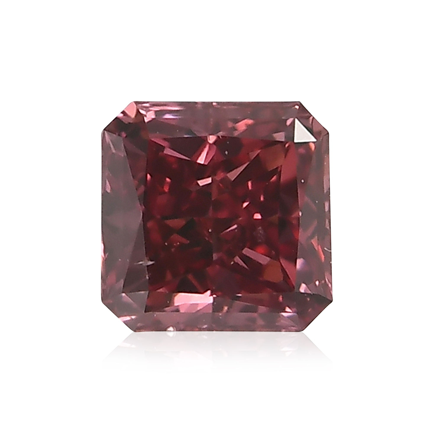 0.53 Carat Fancy Red Radiant Diamond VS2 GIA