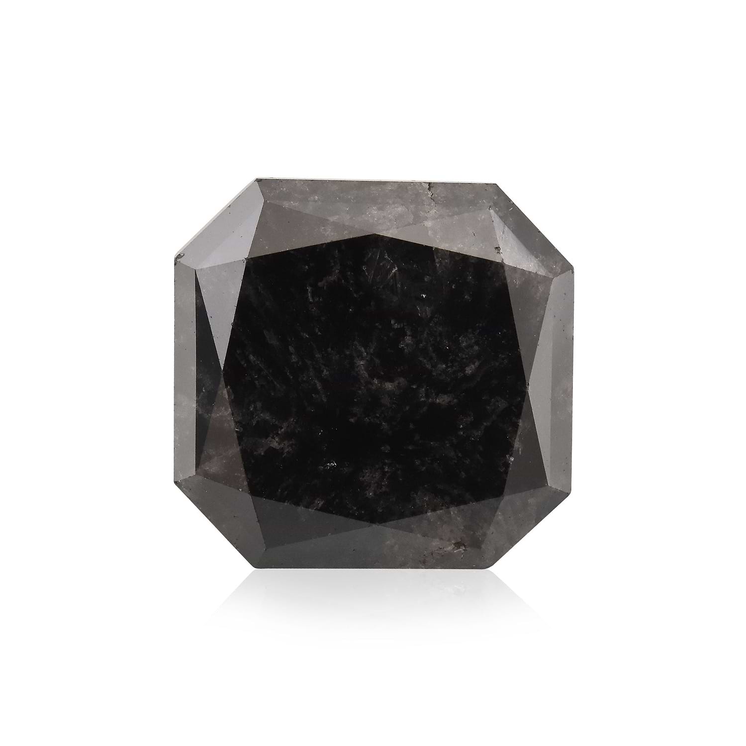 7.27 Carat Fancy Black Radiant Diamond GIA