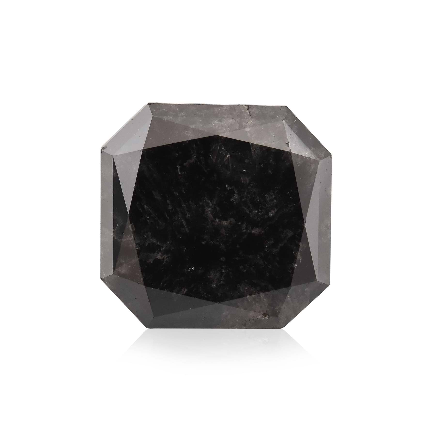 7.27 Carat Fancy Black Radiant Diamond  GIA
