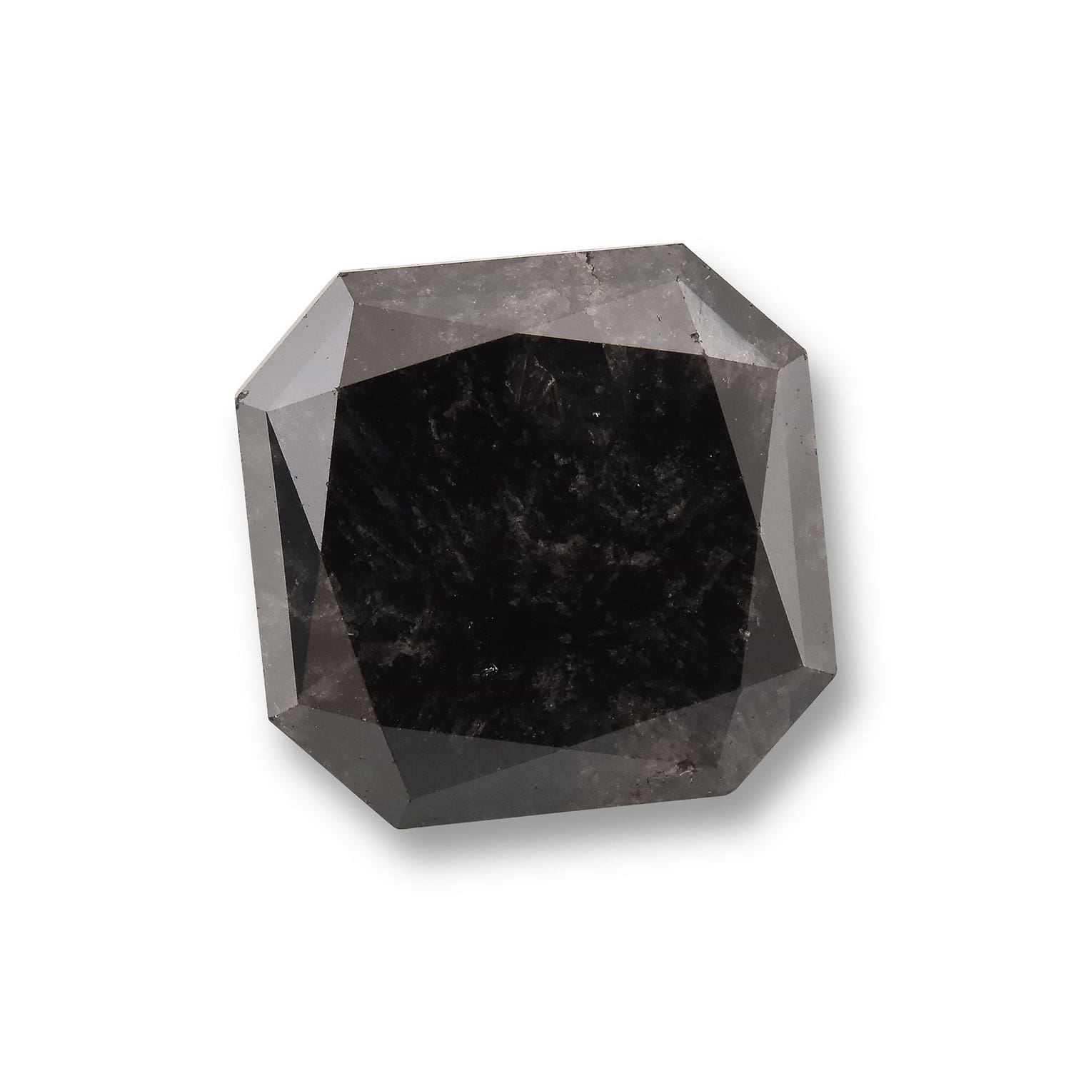 7.27 Carat Fancy Black Radiant Diamond GIA