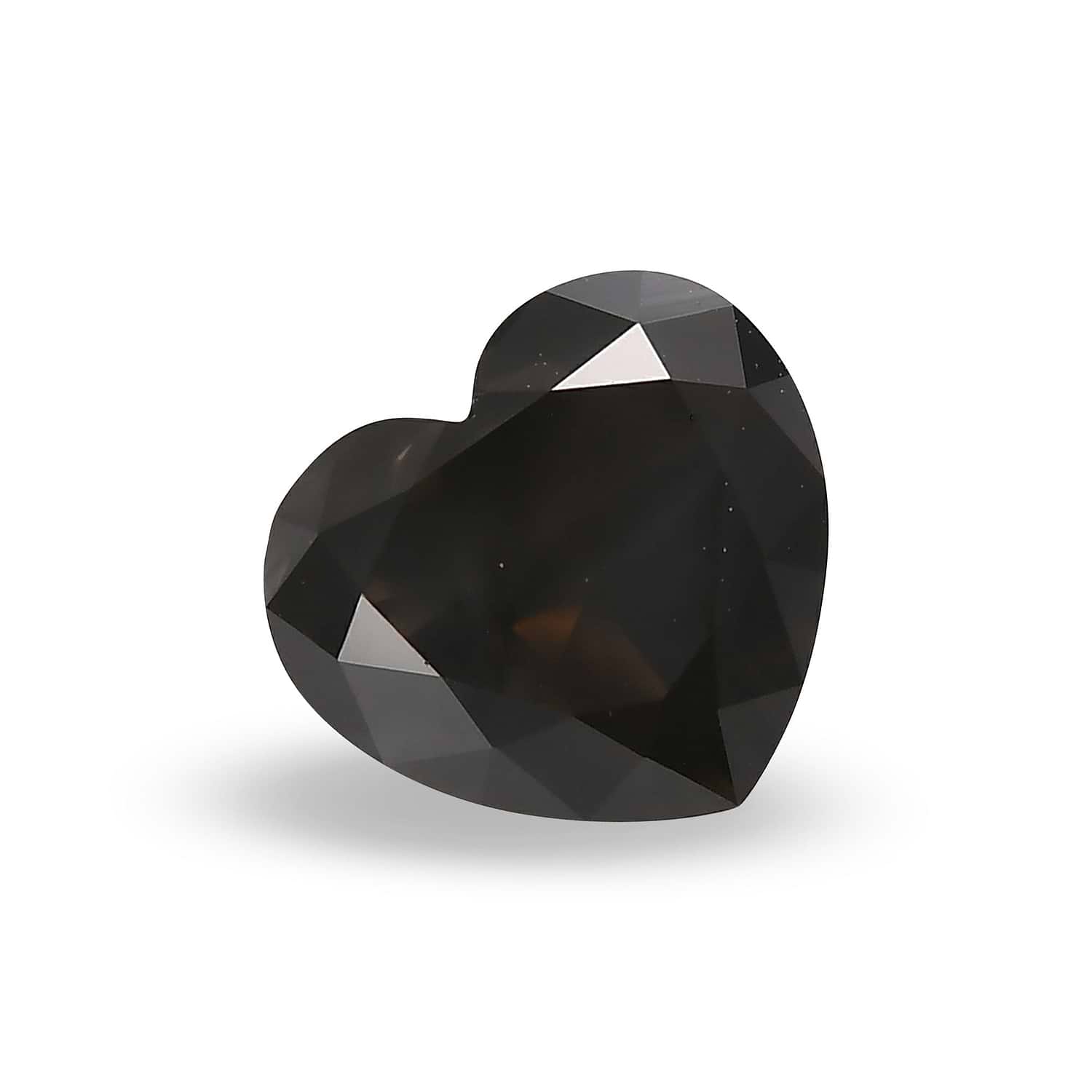 1.50 Carat Fancy Dark Gray HEART Diamond GIA