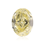 1.51 Carat Fancy Light Yellow Oval Diamond VVS2 GIA
