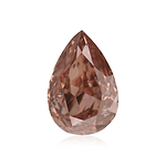 0.55 Carat Fancy Intense Orangy Pink Pear Diamond SI1 GIA