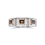 Men's Fancy Brown Three-stone Diamond Ring