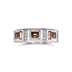 Men's Fancy Brown Three-stone Diamond Ring