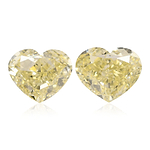 7.52 Carat Fancy Light Yellow Heart Diamonds VVS2