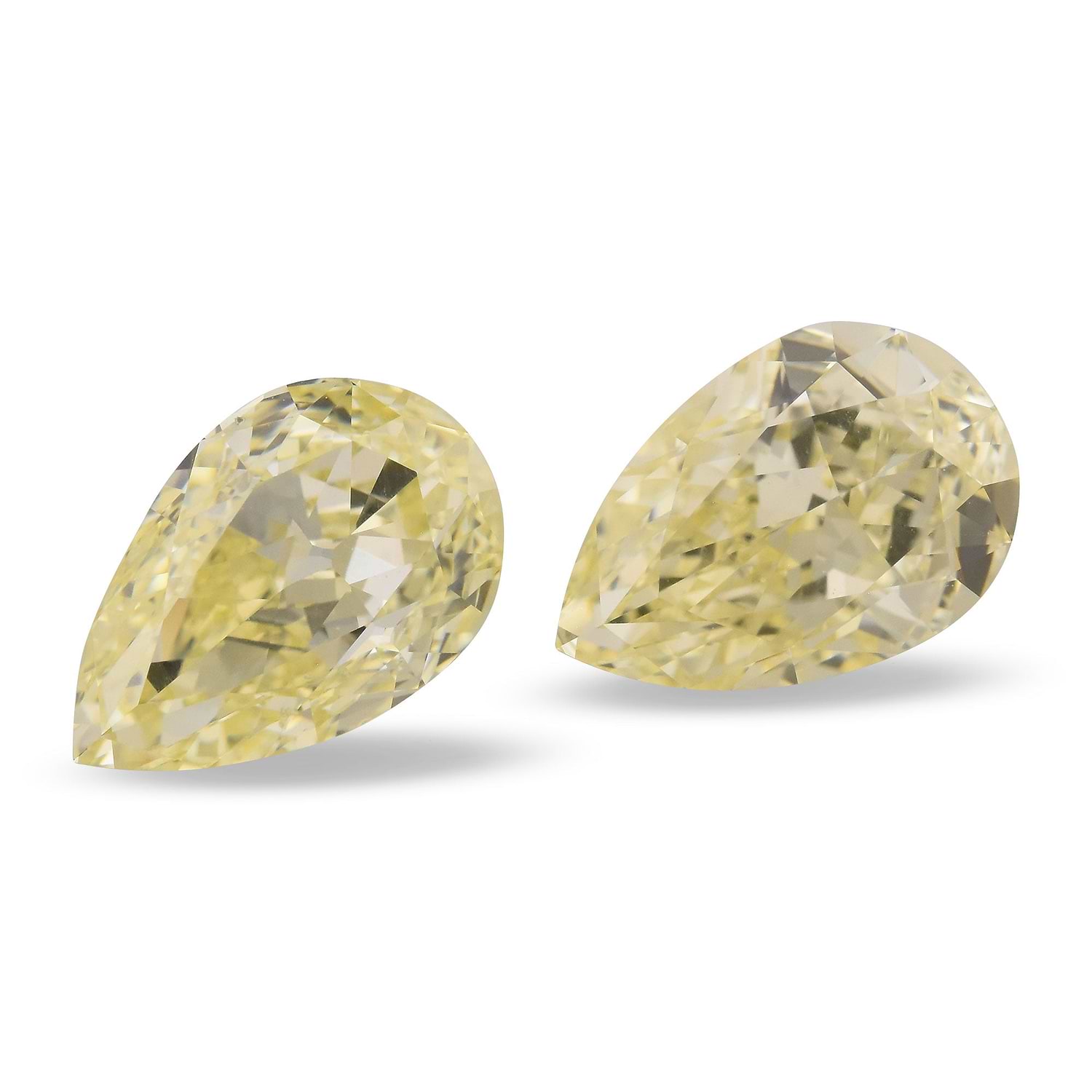 4.16 Carat W-X Pear Diamonds VS2