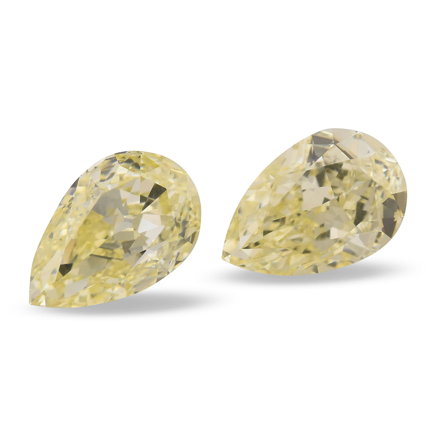 4.16 Carat W-X Pear Diamonds VS2
