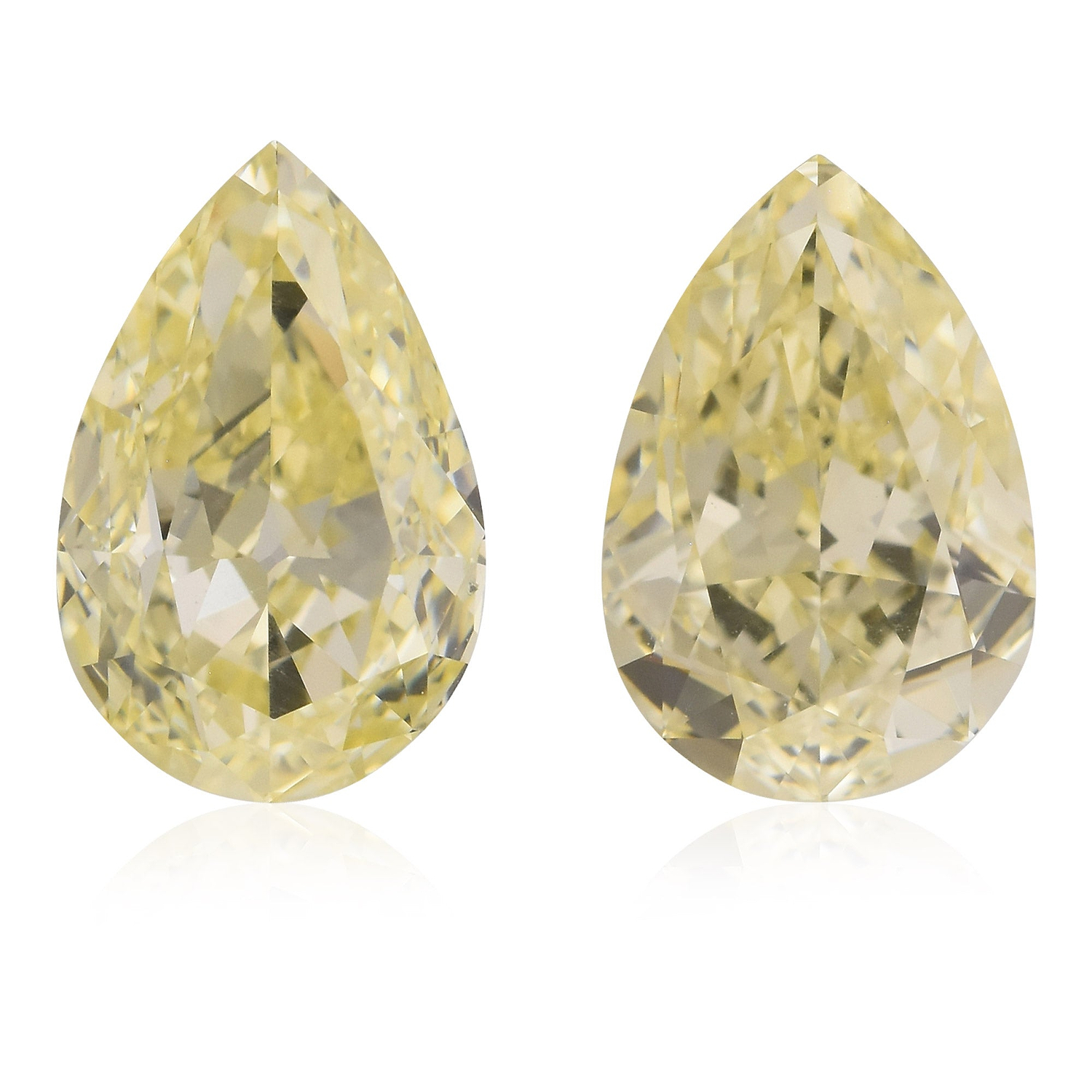 4.16 Carat W-X Pear Diamonds VS2