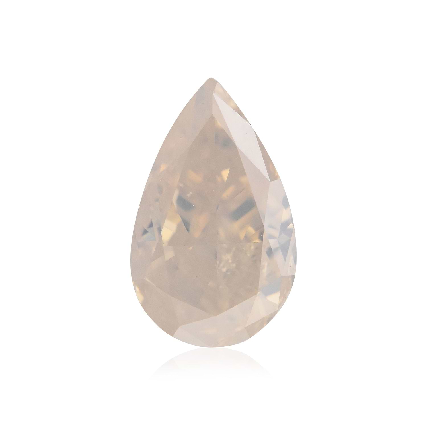 1.00 Carat Fancy White Pear Diamond GIA