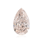1.55 Carat Light Brown Pink Pear Diamond FL GIA