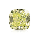 1.26 Carat Fancy Yellow Green Cushion Diamond VS2 GIA
